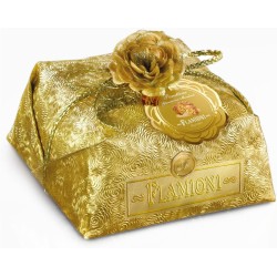 Panettone Flamigni artigianale classico con glassa di mandorle e nocciole 1kg incarto Oro