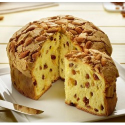 Panettone Flamigni artigianale classico con glassa di mandorle e nocciole 1kg incarto Oro