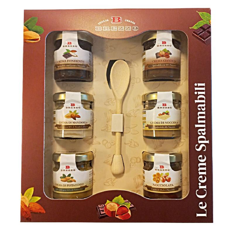 Confezione Degustazione da 228 gr di Creme Spalmabili Artigianali Brezzo Confezione Degustazione da 228 gr di Creme Spalmabili Artigianali Brezzo