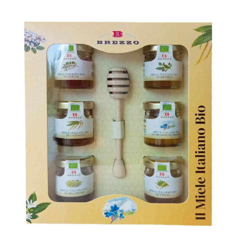 Confezione Degustazione da 210 gr di Miele Italiano Biologico Brezzo Confezione Degustazione da 210 gr di Miele Italiano Biologico Brezzo