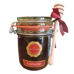 Miele Italiano di Castagno Brezzo in Vaso con Chiusura Ermetica 400 gr