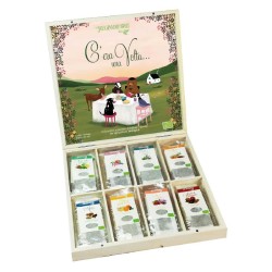 Scatola Regalo Legno 40 Filtri 8 Tisane Regina di Fiori Bio