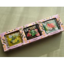 Mlesna Fruit Collection - Tris di Tè Fruttati al Limone, Fragola e Acero - 24 Filtri