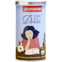 Regina di Fiori - Tisane delle Donne. Lattina Decorata con 12 Filtri Assortiti da 3 gr