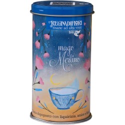 Regina di Fiori - Mago Merlino. Tisane ad Alta Voce. Lattina con 12 Filtri da 3 gr