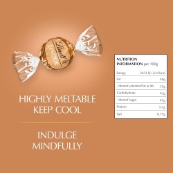 Lindt Lindor Golden Caramel e Nocciola, Praline di Cioccolato Bianco al Caramello e Nocciole, Confezione da 200g | Cioccolatini