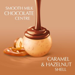 Lindt Lindor Golden Caramel e Nocciola, Praline di Cioccolato Bianco al Caramello e Nocciole, Confezione da 200g | Cioccolatini